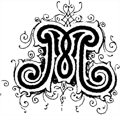 Bogstaver snirkelskrift M